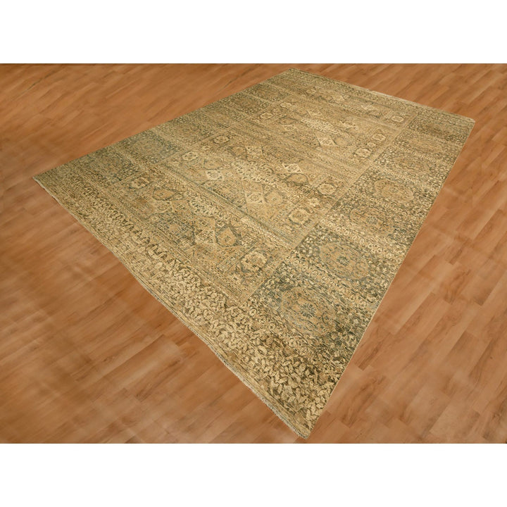 10'0" x 13'8" New Hand Knotted Brown Wool Rectangle Oriental Rug - MOA10276199