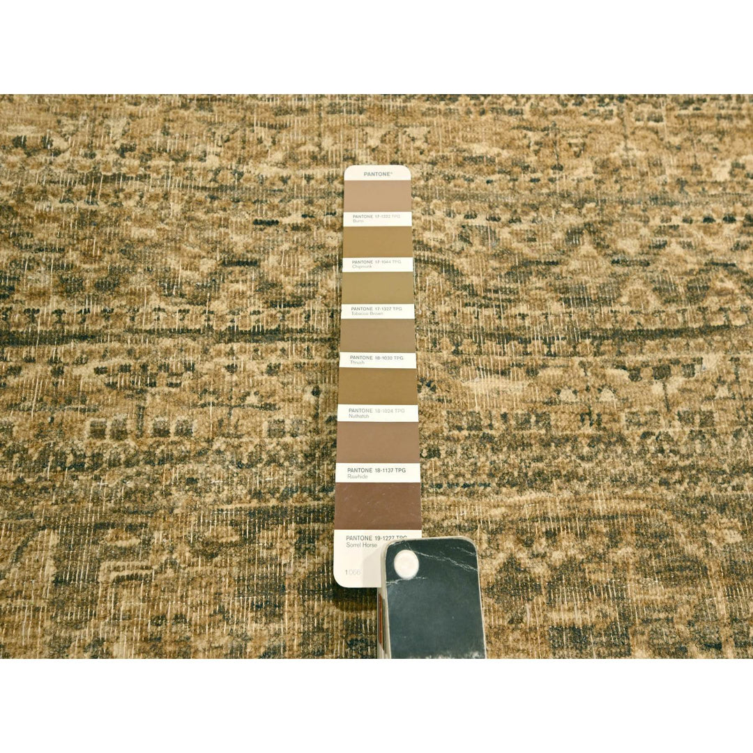 10'0" x 13'8" New Hand Knotted Brown Wool Rectangle Oriental Rug - MOA10276199
