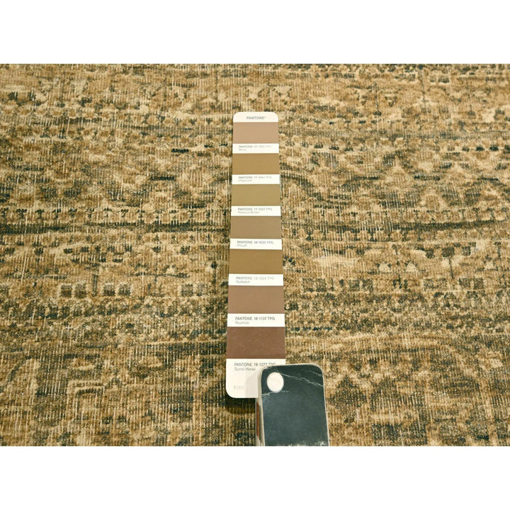 10'0" x 13'8" New Hand Knotted Brown Wool Rectangle Oriental Rug - MOA10276199