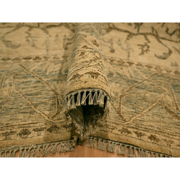 5'11" x 9'7" New Hand Knotted Brown Wool Rectangle Oriental Rug - MOA10276203