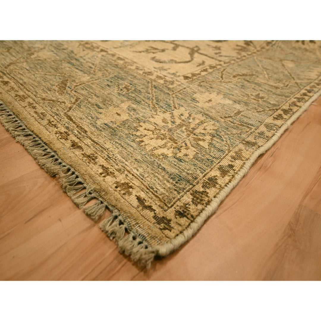 5'11" x 9'7" New Hand Knotted Brown Wool Rectangle Oriental Rug - MOA10276203