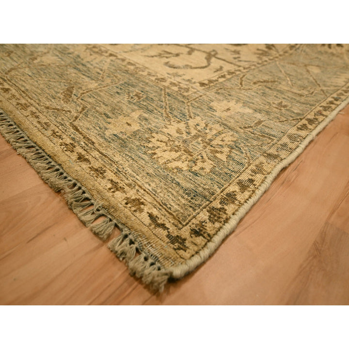 5'11" x 9'7" New Hand Knotted Brown Wool Rectangle Oriental Rug - MOA10276203