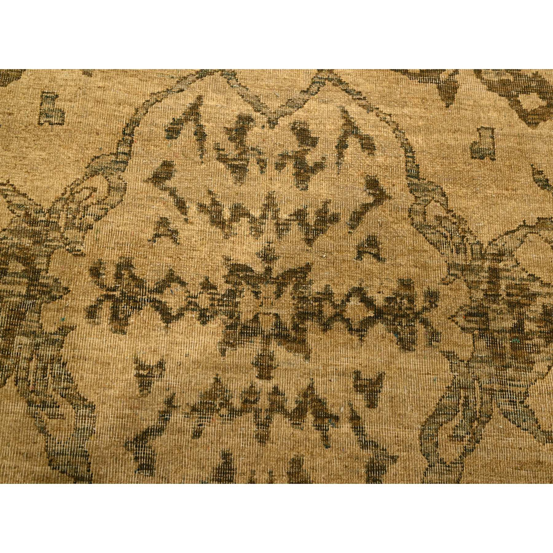 5'11" x 9'7" New Hand Knotted Brown Wool Rectangle Oriental Rug - MOA10276203