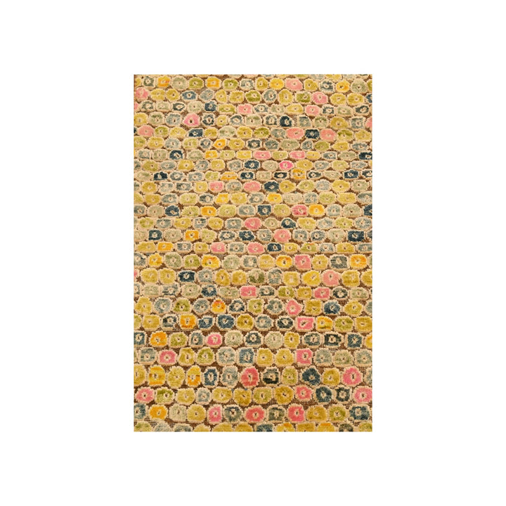 2'0" x 3'0" New Hand Knotted Yellow Sari Silk Rectangle Oriental Rug - MOA10276208