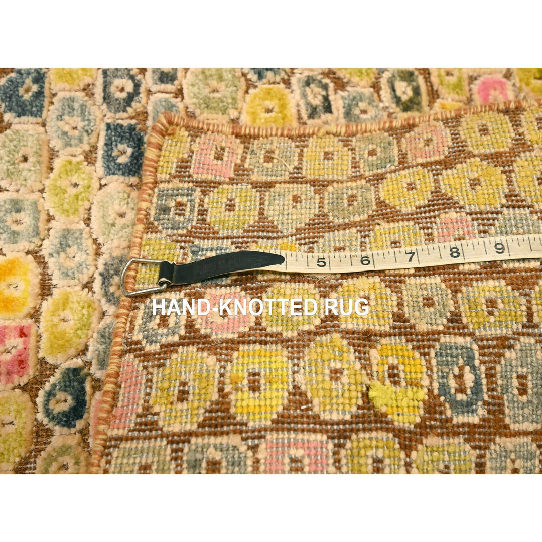 2'0" x 3'0" New Hand Knotted Yellow Sari Silk Rectangle Oriental Rug - MOA10276208