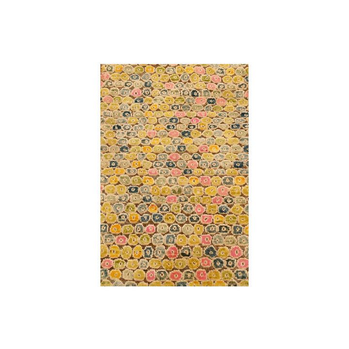 2'0" x 3'0" New Hand Knotted Yellow Sari Silk Rectangle Oriental Rug - MOA10276209