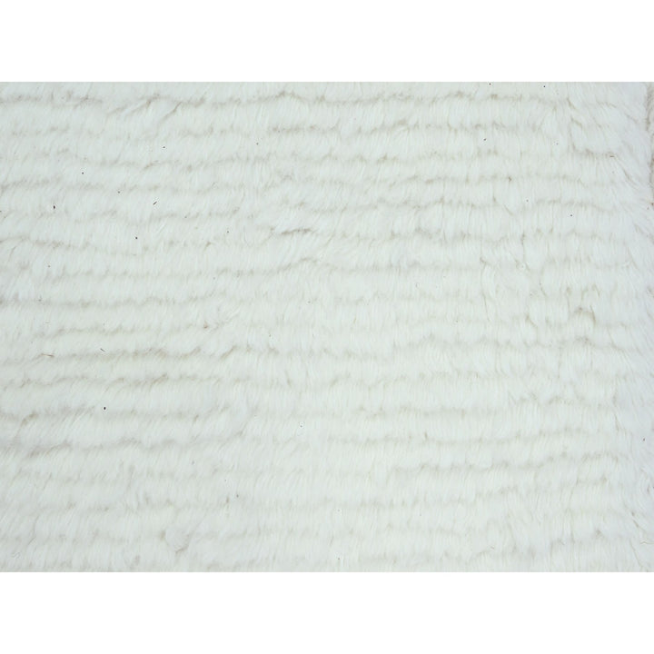 10'1" x 14'0" New Hand Knotted Ivory Wool Rectangle Oriental Rug - MOA10276211