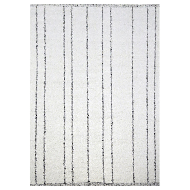 10'0" x 14'0" New Hand Knotted Ivory Wool Rectangle Oriental Rug - MOA10276212