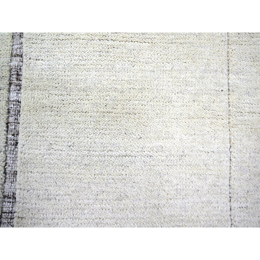 8'0" x 9'9" New Hand Knotted Ivory Wool Rectangle Oriental Rug - MOA10276214