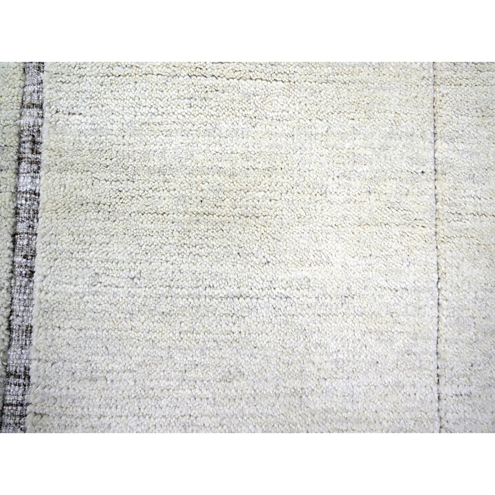 8'0" x 9'9" New Hand Knotted Ivory Wool Rectangle Oriental Rug - MOA10276214