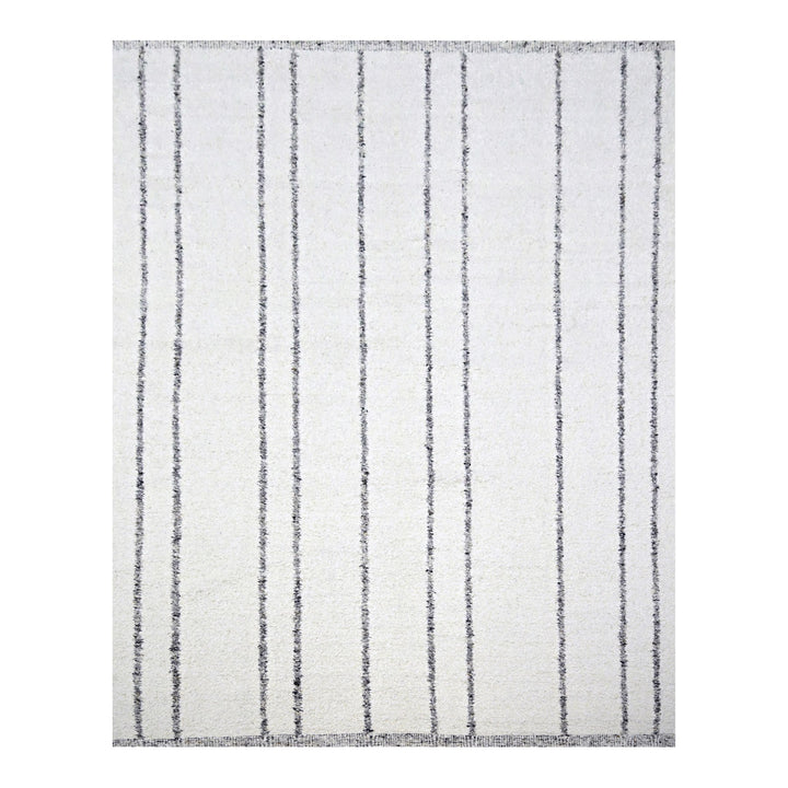 8'2" x 10'2" New Hand Knotted Ivory Wool Rectangle Oriental Rug - MOA10276217