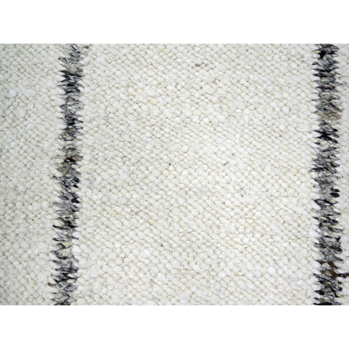 8'2" x 10'2" New Hand Knotted Ivory Wool Rectangle Oriental Rug - MOA10276217