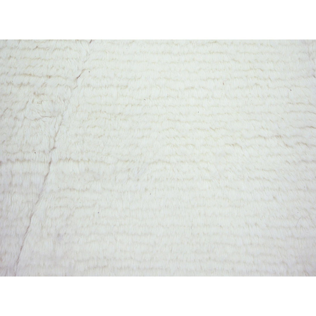 9'1" x 12'3" New Hand Knotted Ivory Wool Rectangle Oriental Rug - MOA10276219