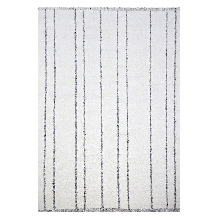 9'3" x 12'1" New Hand Knotted Ivory Wool Rectangle Oriental Rug - MOA10276220