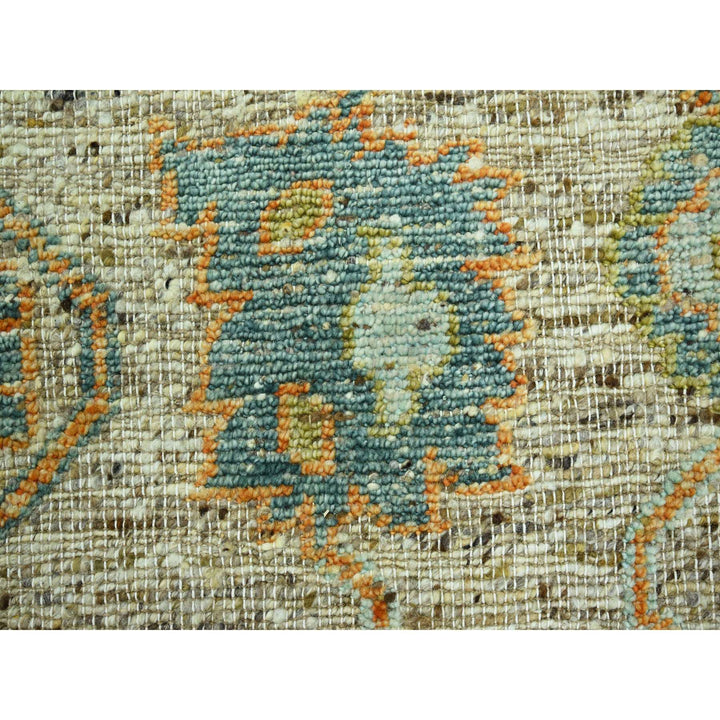 8'1" x 10'1" New Hand Knotted Beige Wool Rectangle Oriental Rug - MOA10276221