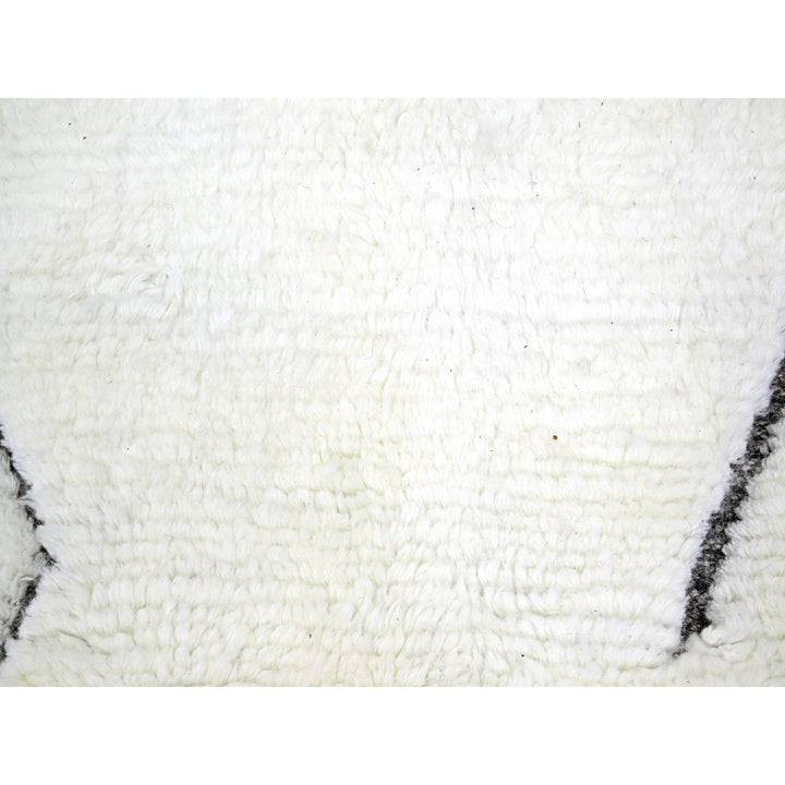 9'2" x 12'1" New Hand Knotted Ivory Wool Rectangle Oriental Rug - MOA10276222