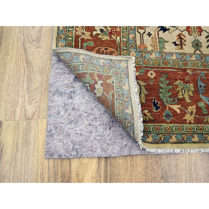 9'11" x 14'3" New Hand Knotted Ivory Wool Rectangle Oriental Rug - MOA10276223