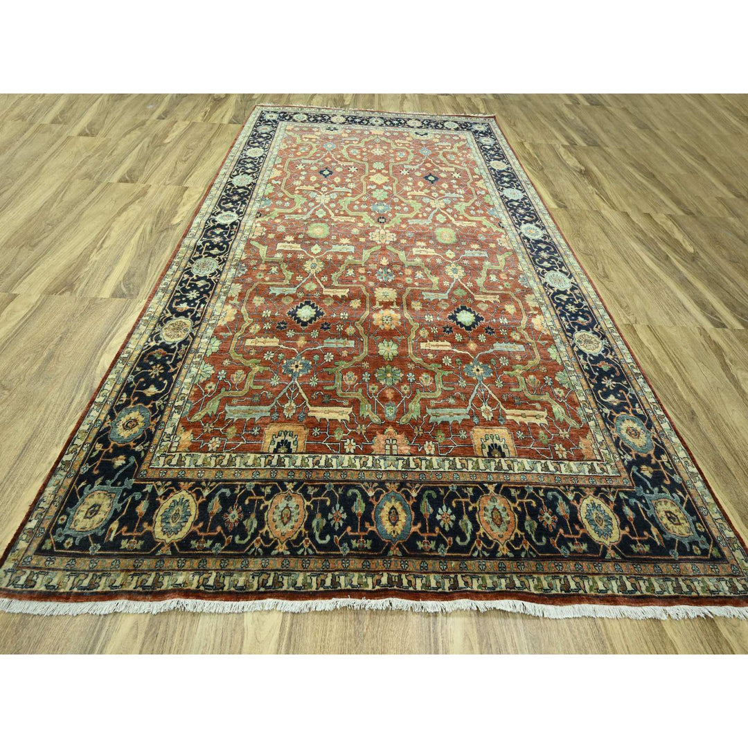 10'0" x 13'10" New Hand Knotted Red Wool Rectangle Oriental Rug - MOA10276226