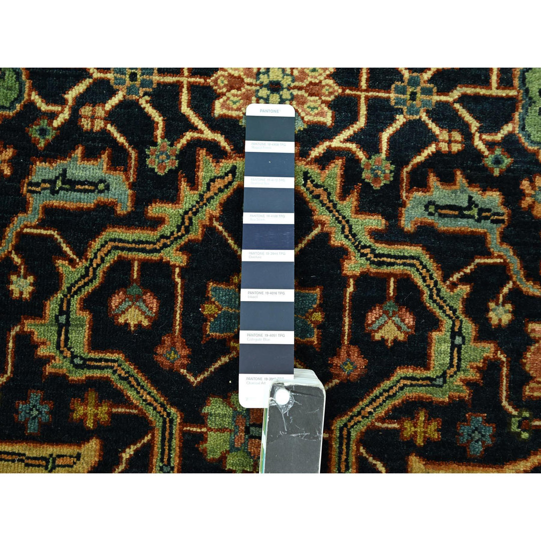 5'3" x 7'1" New Hand Knotted Blue Wool Rectangle Oriental Rug - MOA10276230