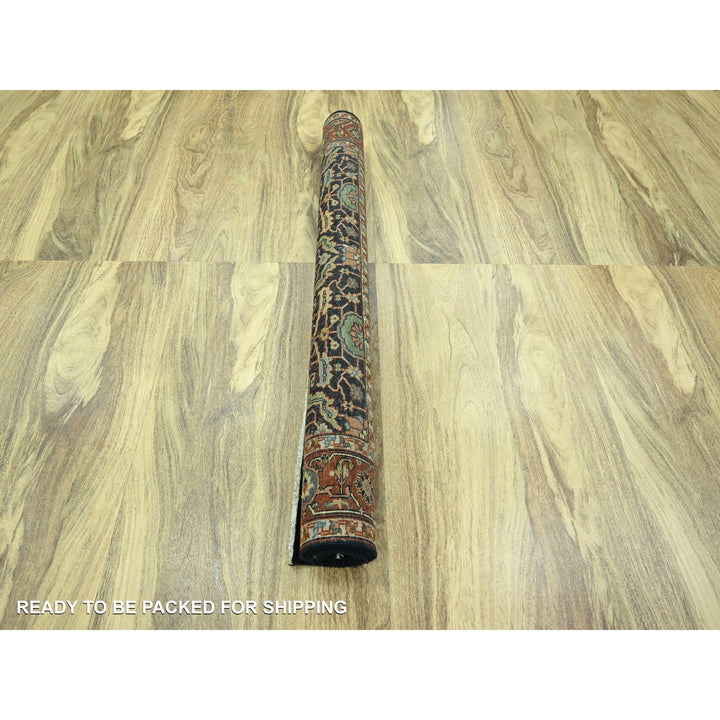 5'3" x 7'1" New Hand Knotted Blue Wool Rectangle Oriental Rug - MOA10276230
