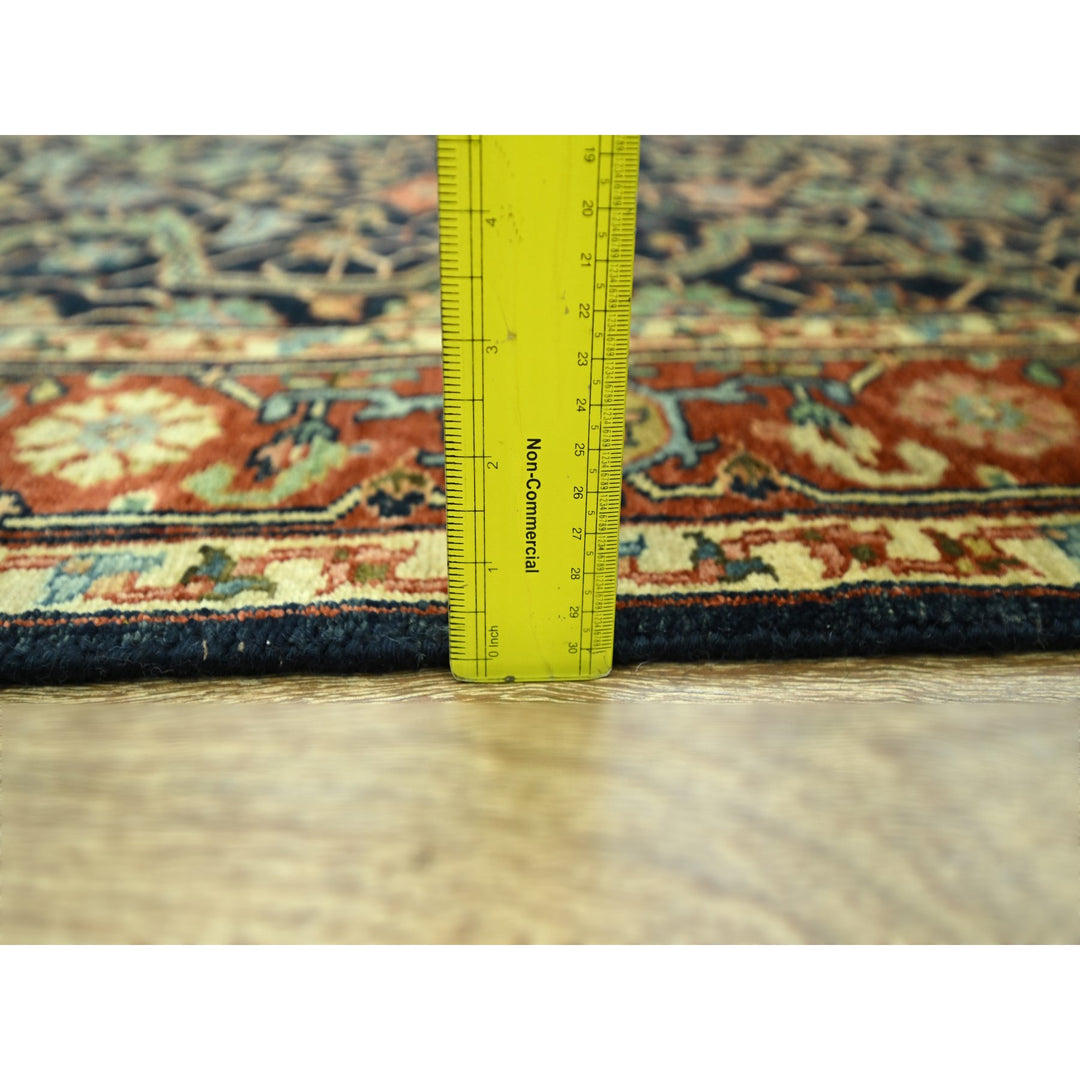 5'3" x 7'1" New Hand Knotted Blue Wool Rectangle Oriental Rug - MOA10276230