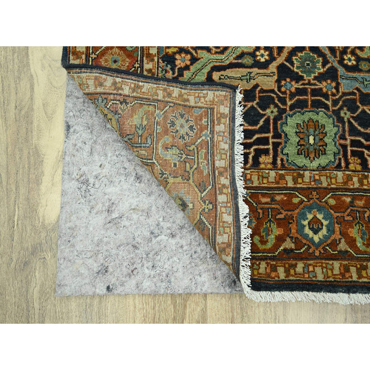 4'1" x 5'11" New Hand Knotted Blue Wool Rectangle Oriental Rug - MOA10276231