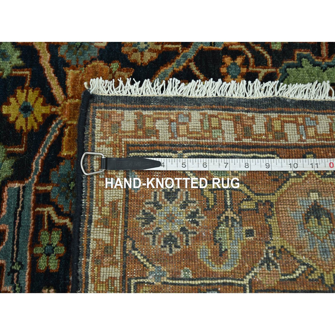 4'1" x 5'11" New Hand Knotted Blue Wool Rectangle Oriental Rug - MOA10276231