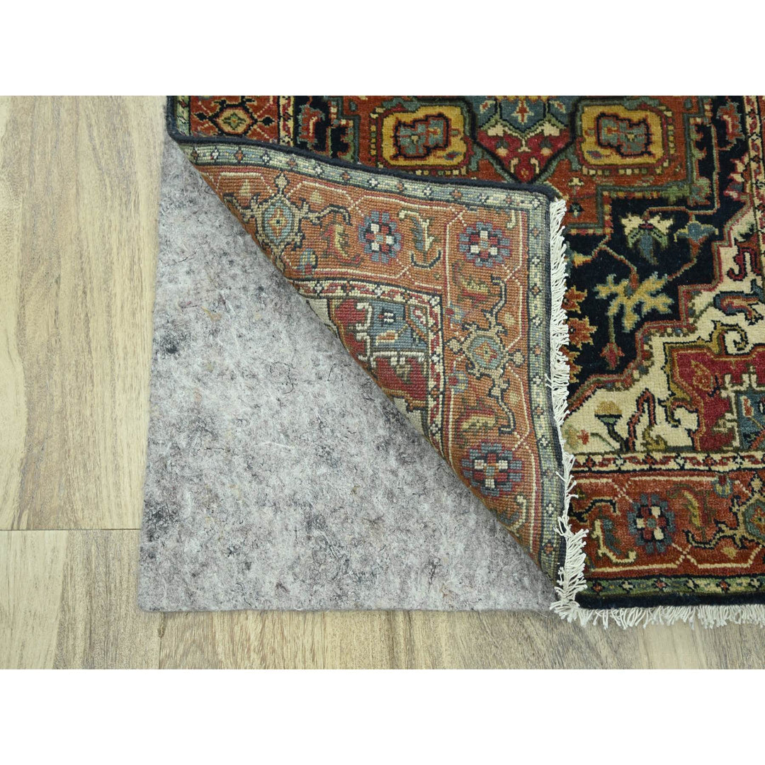 2'8" x 21'8" New Hand Knotted Blue Wool Runner Oriental Rug - MOA10276232