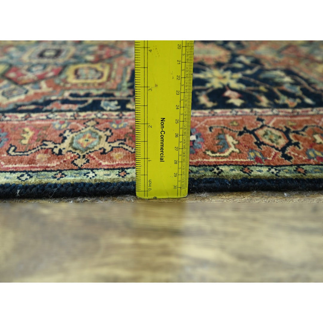2'8" x 21'8" New Hand Knotted Blue Wool Runner Oriental Rug - MOA10276232