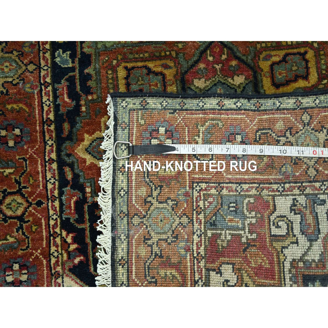 2'8" x 21'8" New Hand Knotted Blue Wool Runner Oriental Rug - MOA10276232