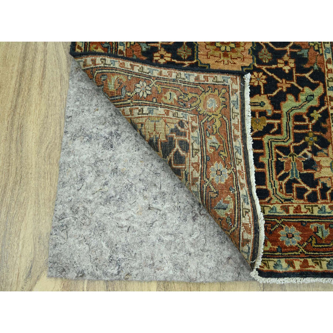 2'6" x 18'0" New Hand Knotted Blue Wool Runner Oriental Rug - MOA10276233