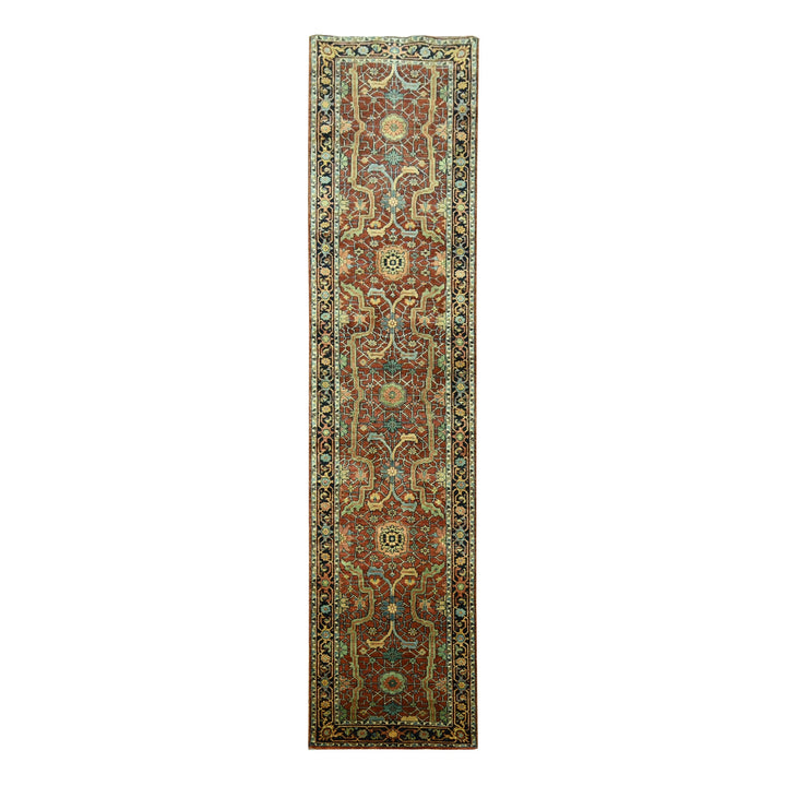 2'6" x 12'0" New Hand Knotted Red Wool Runner Oriental Rug - MOA10276234