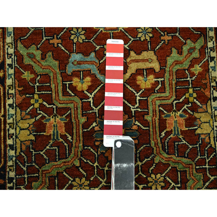 2'6" x 12'0" New Hand Knotted Red Wool Runner Oriental Rug - MOA10276235