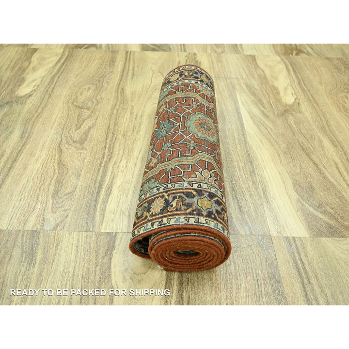 2'6" x 12'0" New Hand Knotted Red Wool Runner Oriental Rug - MOA10276235