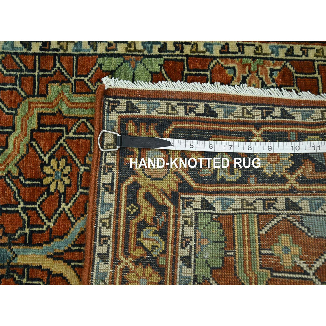 2'6" x 12'0" New Hand Knotted Red Wool Runner Oriental Rug - MOA10276235