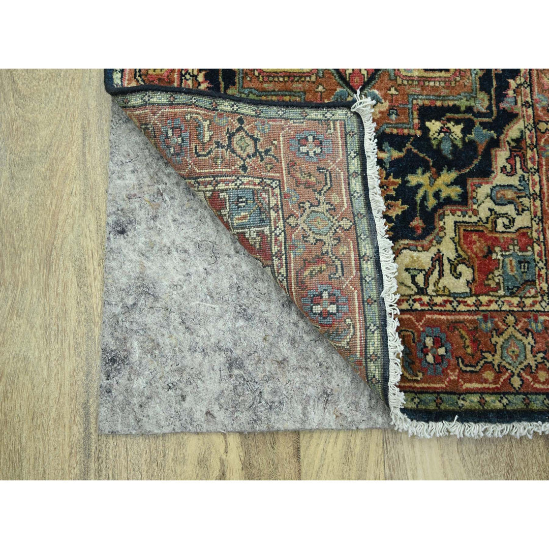 2'6" x 11'5" New Hand Knotted Blue Wool Runner Oriental Rug - MOA10276236