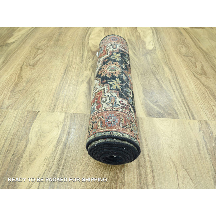 2'6" x 11'5" New Hand Knotted Blue Wool Runner Oriental Rug - MOA10276236