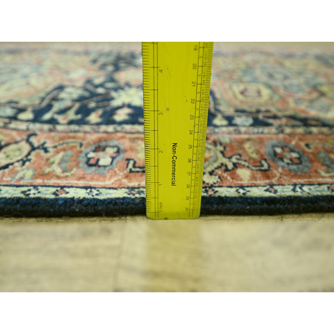 2'6" x 11'5" New Hand Knotted Blue Wool Runner Oriental Rug - MOA10276236