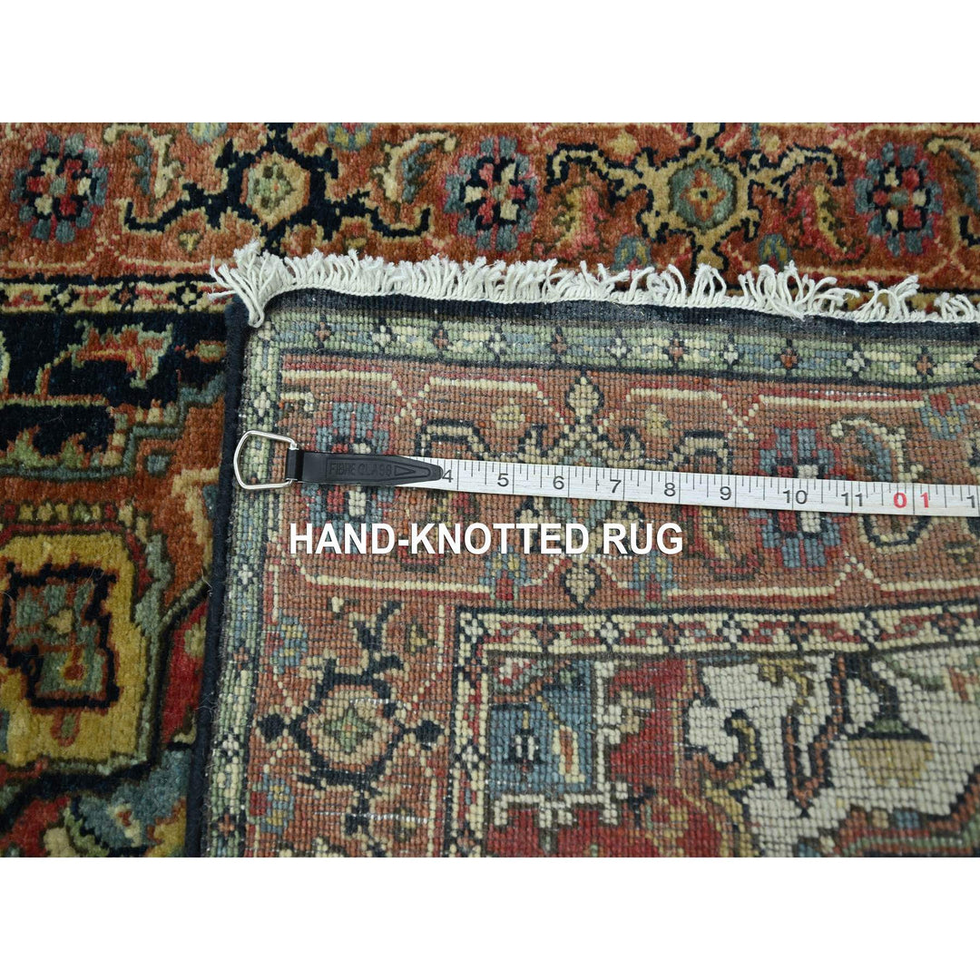2'6" x 11'5" New Hand Knotted Blue Wool Runner Oriental Rug - MOA10276236