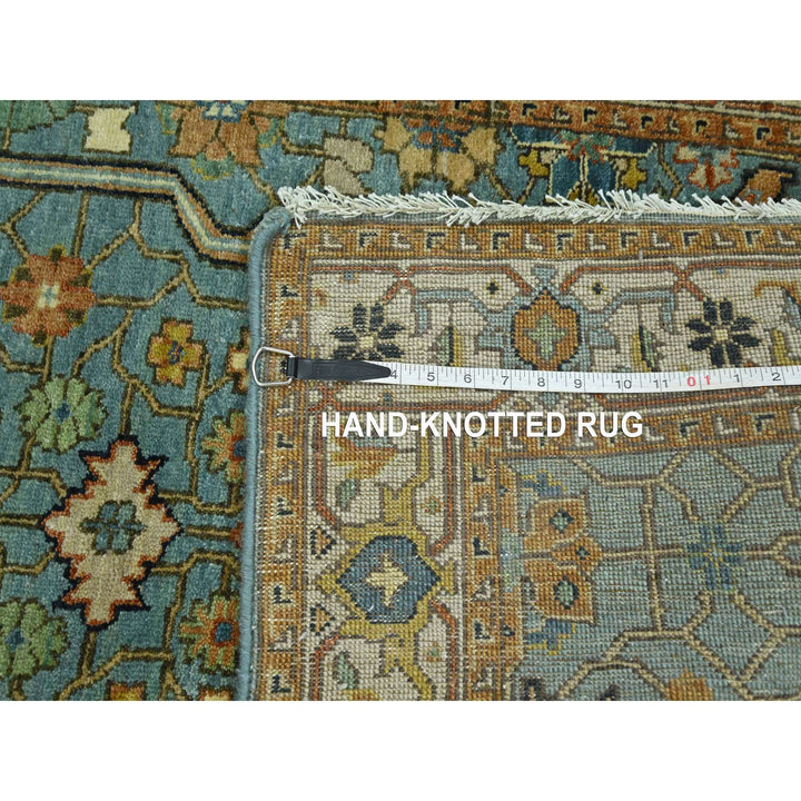 2'11" x 5'0" New Hand Knotted Blue Wool Rectangle Oriental Rug - MOA10276238