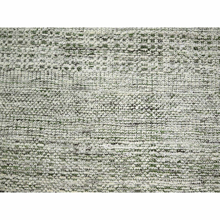 6'1" x 9'0" New Hand Knotted Green Wool Rectangle Oriental Rug - MOA10276245