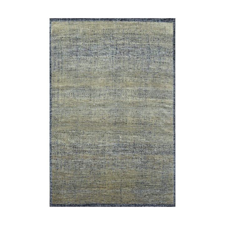 6'0" x 9'2" New Hand Knotted Brown Wool Rectangle Oriental Rug - MOA10276246
