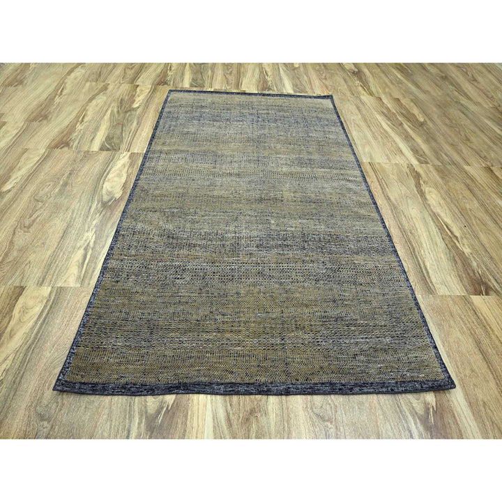 6'0" x 9'2" New Hand Knotted Brown Wool Rectangle Oriental Rug - MOA10276246