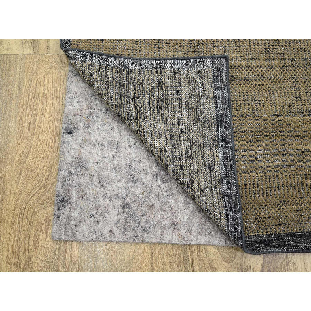6'0" x 9'2" New Hand Knotted Brown Wool Rectangle Oriental Rug - MOA10276246