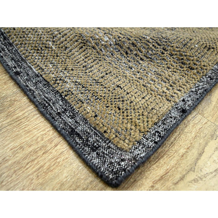 6'0" x 9'2" New Hand Knotted Brown Wool Rectangle Oriental Rug - MOA10276246