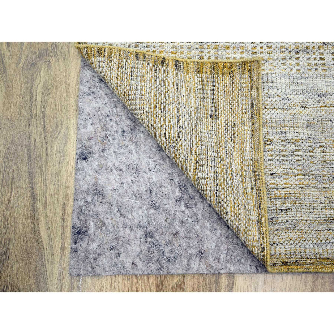 2'7" x 8'2" New Hand Knotted Yellow Wool Runner Oriental Rug - MOA10276247