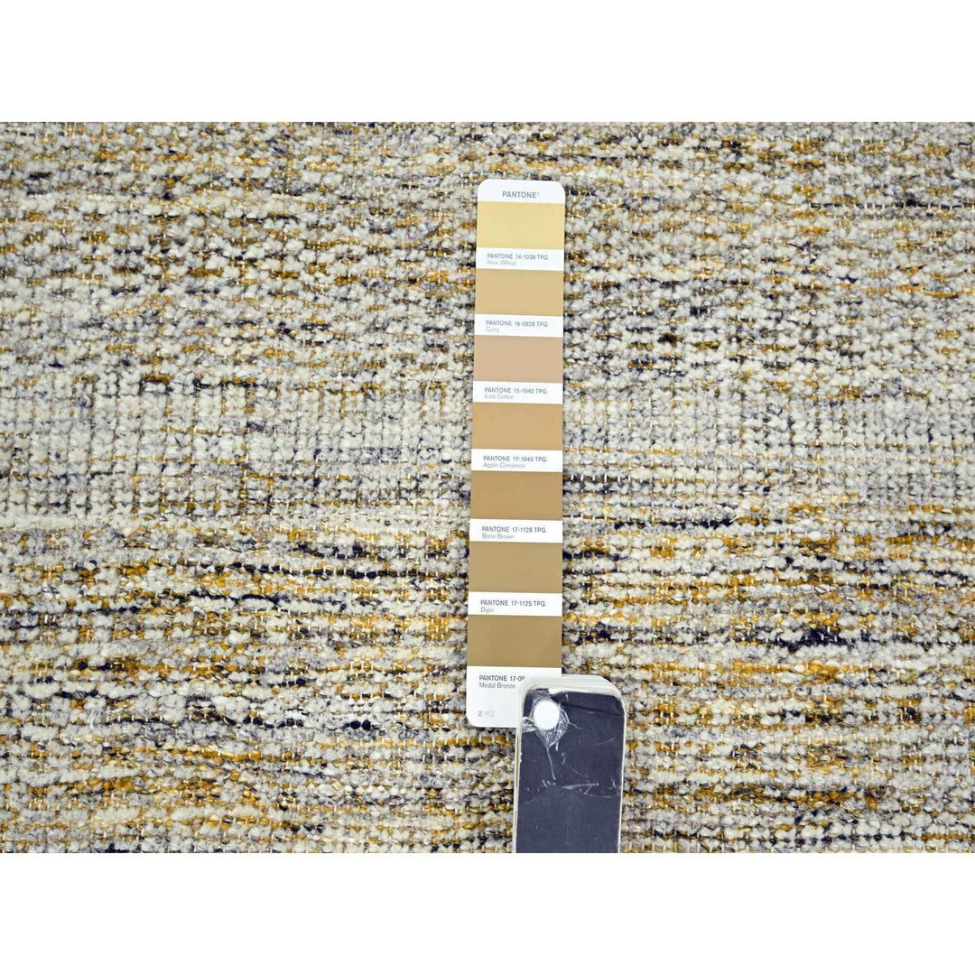 2'7" x 8'2" New Hand Knotted Yellow Wool Runner Oriental Rug - MOA10276247