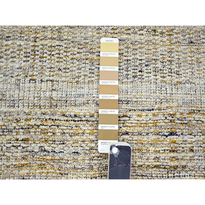 2'7" x 8'2" New Hand Knotted Yellow Wool Runner Oriental Rug - MOA10276247