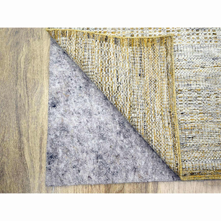 2'7" x 8'2" New Hand Knotted Yellow Wool Runner Oriental Rug - MOA10276249