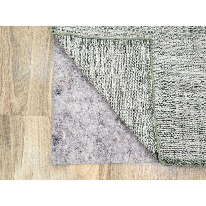 2'7" x 8'0" New Hand Knotted Green Wool Runner Oriental Rug - MOA10276251